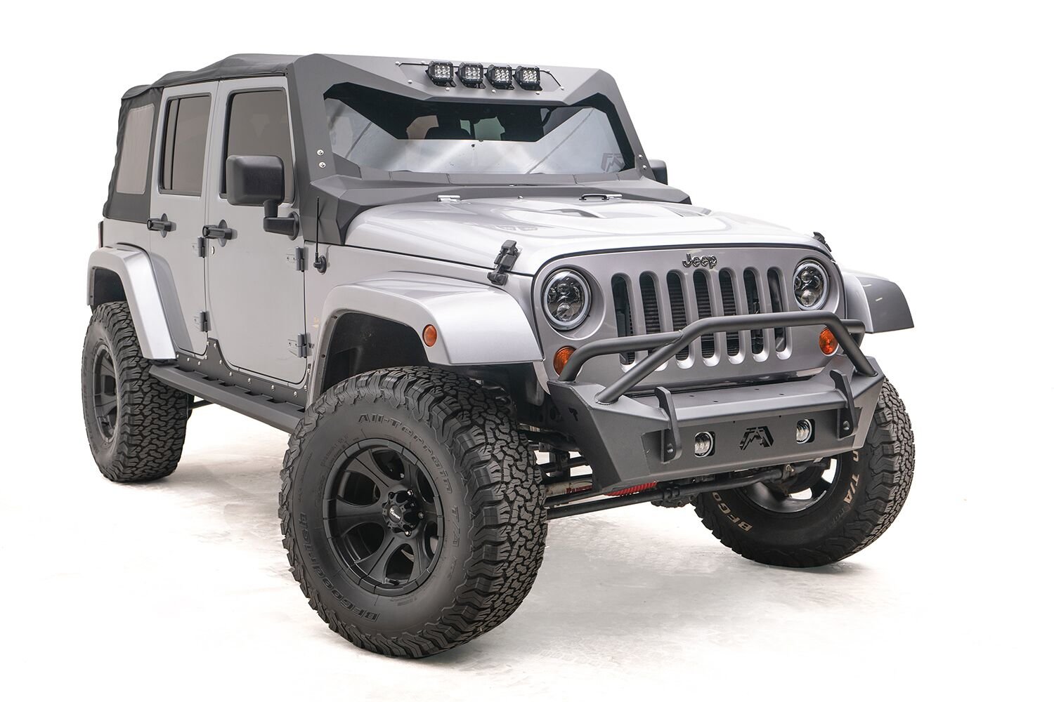 Fab Fours Front Stubby Bumper for 0718 Jeep Wrangler JK Quadratec